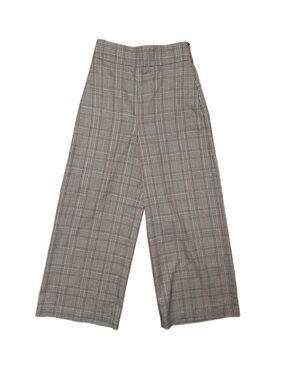 Zara Checked Tailored Trousers in Black, White and Brown